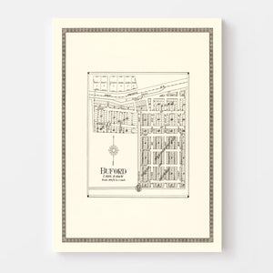 Vintage Map of Buford, North Dakota 1937