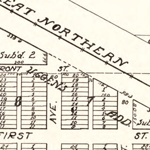 Vintage Map of Epping, North Dakota 1937