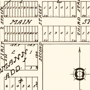 Vintage Map of Spring Brook, North Dakota 1937