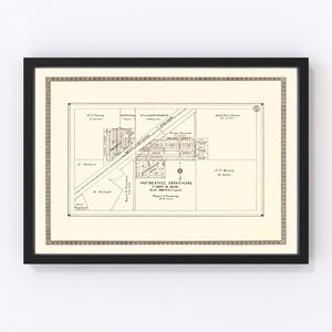 Vintage Map of Spring Brook, North Dakota 1937