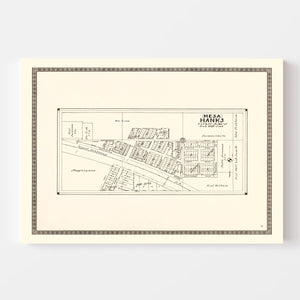 Vintage Map of Hanks, North Dakota 1937