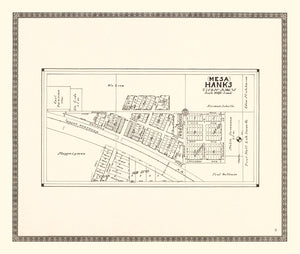 Vintage Map of Hanks, North Dakota 1937