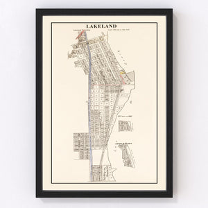 Vintage Map of Lakeland, Minnesota 1938