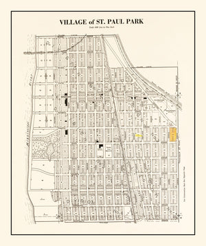 Vintage Map of Saint Paul Park, Minnesota 1938