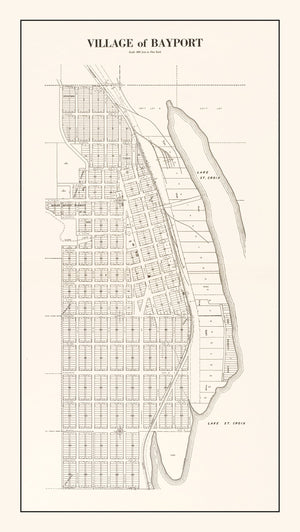 Vintage Map of Bayport, Minnesota 1938