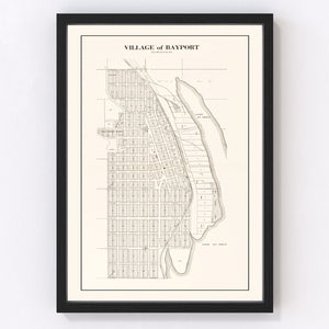 Vintage Map of Bayport, Minnesota 1938