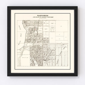 Vintage Map of Mahtomedi, Minnesota 1938