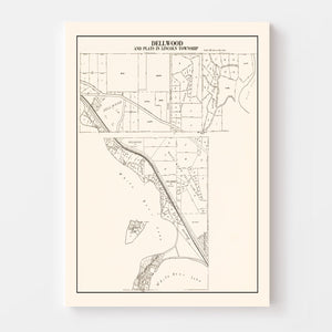 Vintage Map of Dellwood, Minnesota 1938