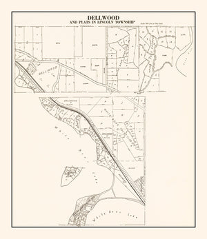 Vintage Map of Dellwood, Minnesota 1938