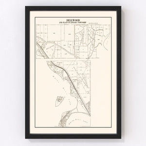 Vintage Map of Dellwood, Minnesota 1938