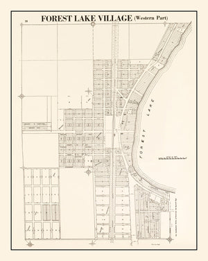 Vintage Map of Forest Lake, Minnesota 1938