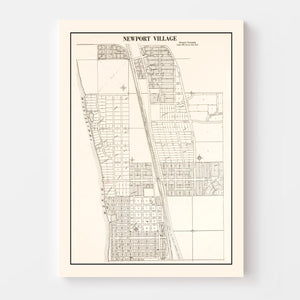 Vintage Map of Newport, Minnesota 1938