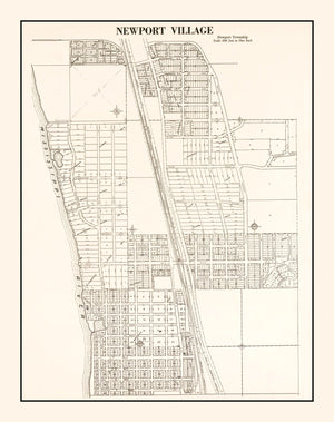 Vintage Map of Newport, Minnesota 1938