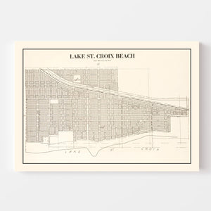 Vintage Map of Lake St Croix, Minnesota 1938