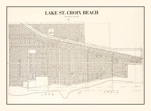 Vintage Map of Lake St Croix, Minnesota 1938