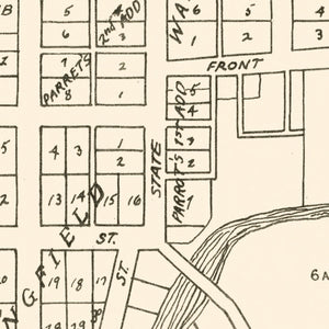 Vintage Map of South Whitley, Indiana 1939