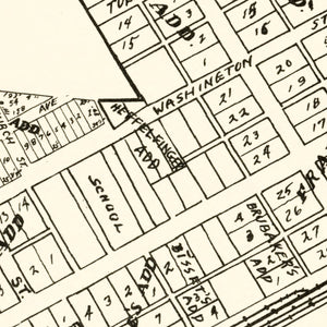 Vintage Map of Churubusco, Indiana 1939