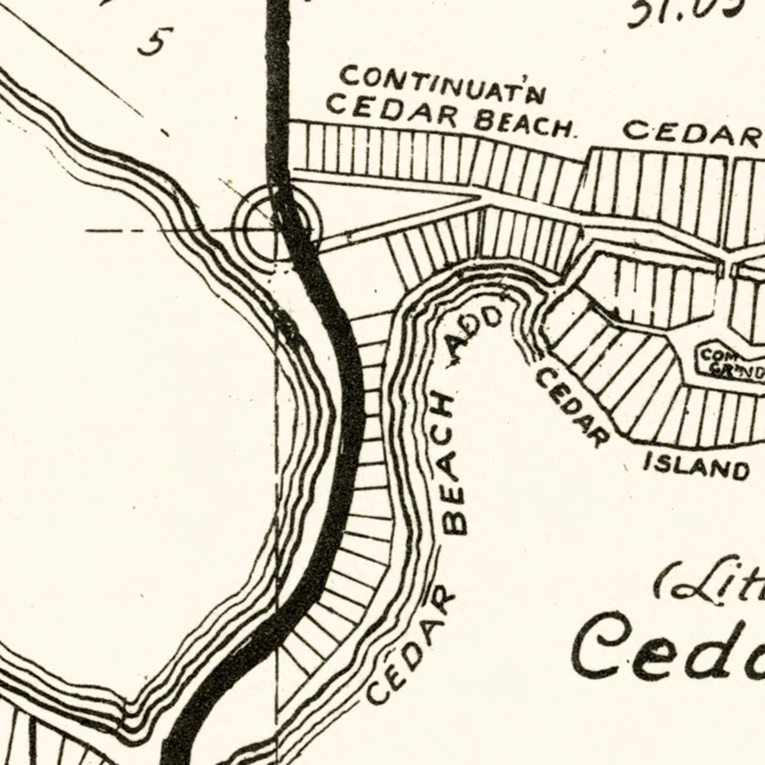 Vintage Map of Tri-Lake Resort, Indiana 1939