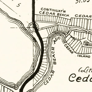 Vintage Map of Tri-Lake Resort, Indiana 1939