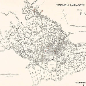 Vintage Map of Eastland, California 1889