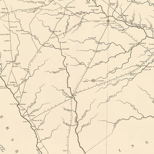 Vintage Map of Chesterfield County, South Carolina 1825