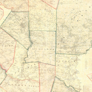 Vintage Map of Herkimer County, New York 1859