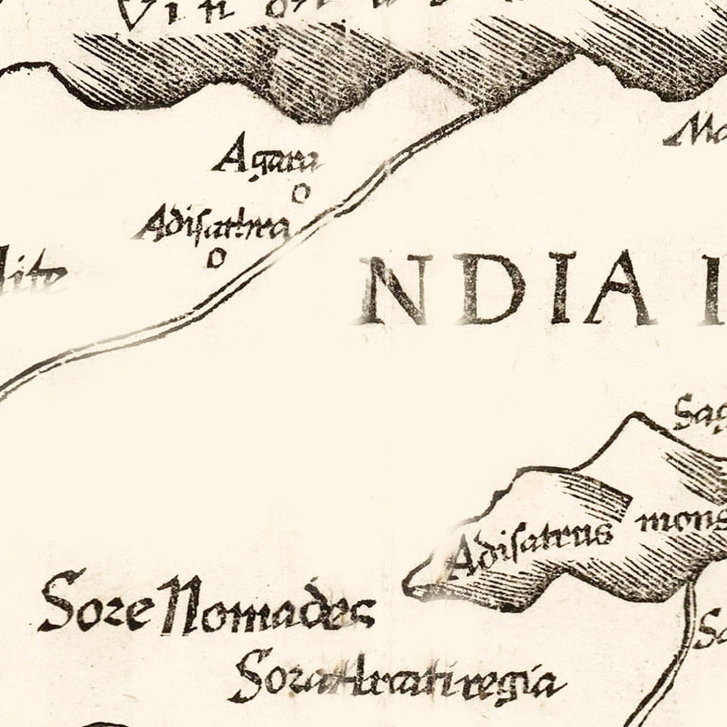 Vintage Ptolemaic India Map 1522