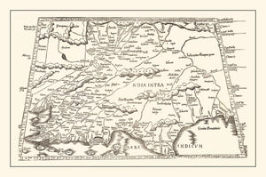 Vintage Ptolemaic India Map 1522