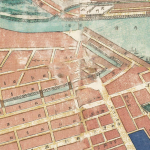Vintage Map of Yokohama, Japan 1868