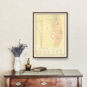 Vintage Map of Giza, Egypt 1887