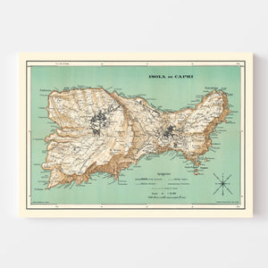 Vintage Capri Map 1930