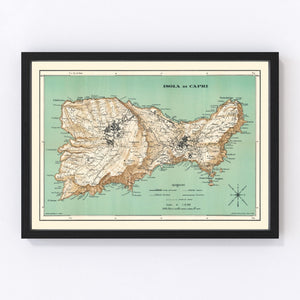Vintage Capri Map 1930
