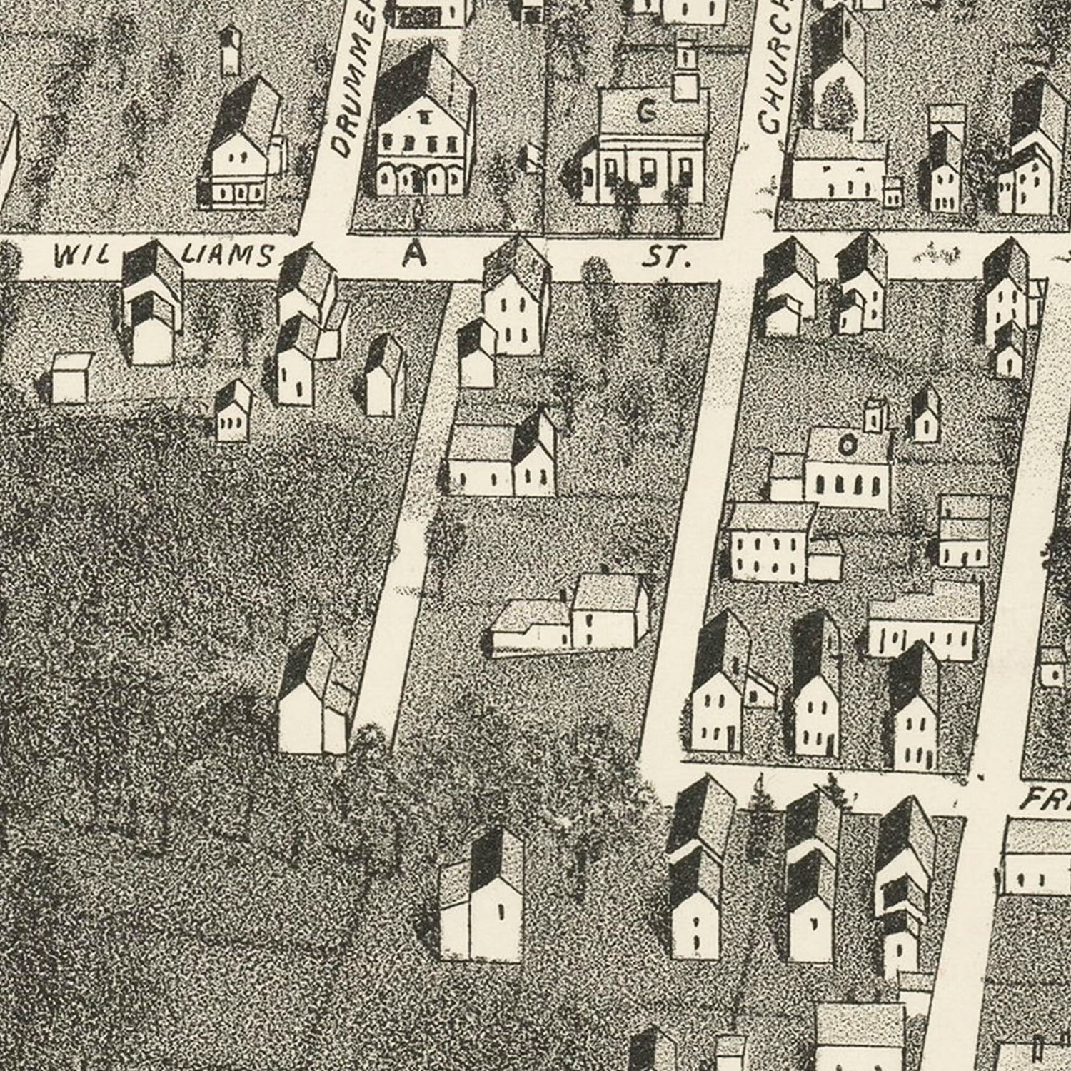 Vintage Vineyard Haven Map 1893