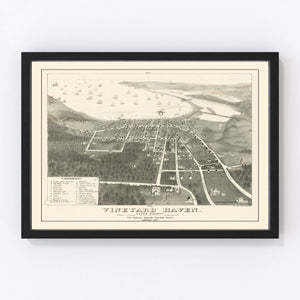 Vintage Vineyard Haven Map 1893