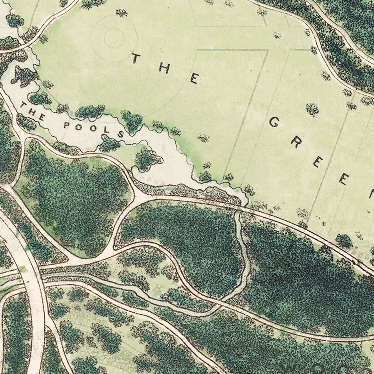 Vintage Prospect Park Brooklyn, NY Map 1868