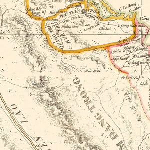 Vintage Map of Vietnam 1838