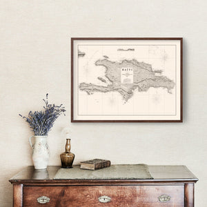 Vintage Map of Haiti 1864