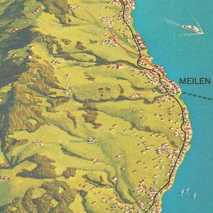 Vintage Map of Zurich, Switzerland 1939