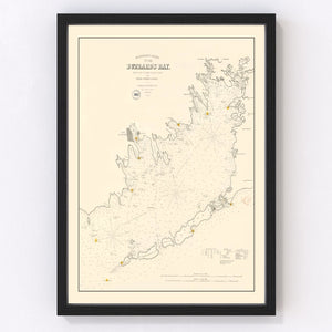 Vintage Buzzard Bay, MA Map 1882