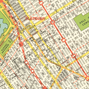 Vintage Map of Brooklyn, New York 1934