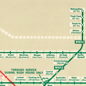 Vintage Railroad Map of New York 1964