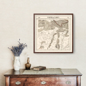Vintage Map of Afghanistan 1827