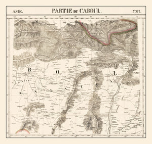 Vintage Map of Afghanistan 1827