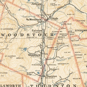 Vintage White Mountains Map 1903