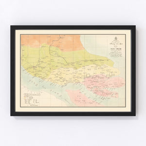 Vintage Shanghai Map 1889