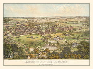 Vintage National Soldiers Home Map 1878