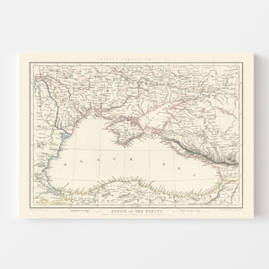 Vintage Black Sea Map 1847