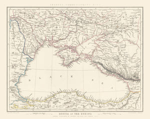 Vintage Black Sea Map 1847