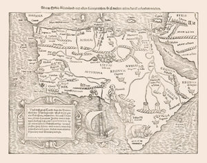 Vintage Africa Map 1574