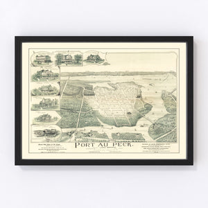 Vintage Port au Peck Map 1894
